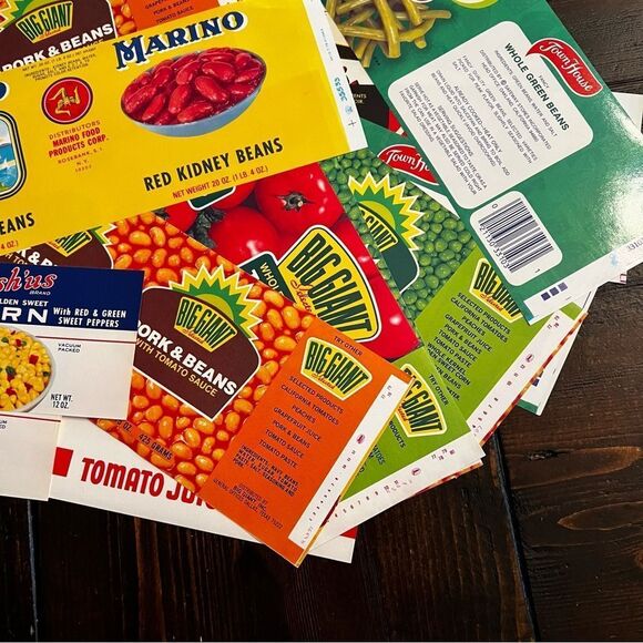 Unused Vegetable Can Labels (Set of 25) - Picture 4 of 4